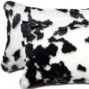 12" X 20" X 5" Sugarland Black And White Faux  Pillow 2 Pack