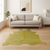 72" X 84" Lime And Silver Cowhide - Area Rug