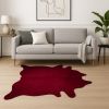 60" X 84" Burgundy Cowhide - Area Rug
