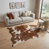60" X 84" Brown And White Cowhide - Area Rug