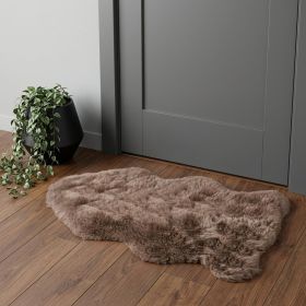 24" X 36" Taupe Sheepskin Single Long-Haired - Rug