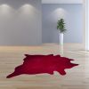 72" X 84" Burgundy Cowhide  Rug