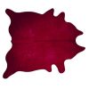 72" X 84" Burgundy Cowhide  Rug