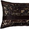 12 X 20 Chocolate Cowhide Throw Pillow