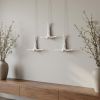 Set of Three 7" White Divers Resin Wall Decor