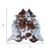 6 Ft Brown And White Brindled Cowhide Rug