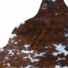 6 Ft Brown And White Brindled Cowhide Rug