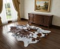 6 Ft Brown And White Brindled Cowhide Rug