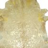 6 Ft Gold Devore Brindled Cowhide Rug