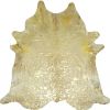 6 Ft Gold Devore Brindled Cowhide Rug