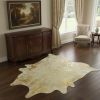 6 Ft Gold Devore Brindled Cowhide Rug