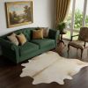 6.5 Ft  Champagne Brindled Cowhide Rug