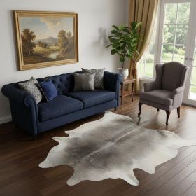 6.5'  Grey Brazilian Natural Cowhide Area Rug