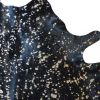 6 Ft Gold Devore On Black Stenciled Cowhide Rug