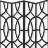 84 X 2 X 84 Black Wood 4 Panel  Screen