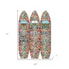 47 X 1 X 71 Multicolor Vintage Wood Surfboard  Screen