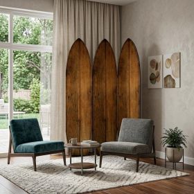 47 X 1 X 71 Brown Wood Coastal Surfboard  Screen