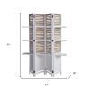 63 X 10 X 71 Traditional White Wood Shutter  Screen