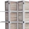 63 X 10 X 71 Traditional White Wood Shutter  Screen