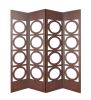 84" X 2" X 84" Brown 4 Panel Wood  Screen