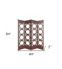 84" X 2" X 84" Brown 4 Panel Wood  Screen