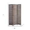 Distressed Light Wood Shutter Three Panel Room Divider Screen