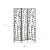 48 X 1 X 71 Gray And Bronze Metal Falling Blooms  Screen