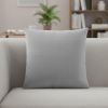 18" X 18" Silver Velvet Polyester Diamond Zippered Pillow