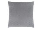 18" X 18" Silver Velvet Polyester Diamond Zippered Pillow
