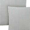 Set Of Two 18" X 18" Blue and Gray Polyester Striped Zippered Pillow
