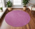 8' Hot Pink Round Indoor Shag Rug