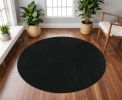 8' Espresso Brown Round Indoor Shag Rug