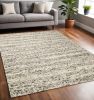 5' X 7'  Wool Grey Area Rug