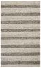 5' X 7' Grey White Hand Woven Knobby Stripes Indoor Area Rug