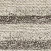 5' X 7' Grey White Hand Woven Knobby Stripes Indoor Area Rug