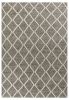 5' X 7' Dark Grey Hand Woven Diamond Pattern Indoor Area Rug