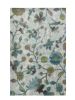 8' X 11' Teal Blue Machine Woven Floral Indoor Area Rug