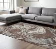 7' X 10'  Polypropylene Mocha Area Rug