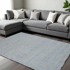 8' X 10' Blue Heather Indoor Shag Rug