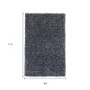 8' X 10' Polyester Black Heather Area Rug