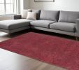 8' X 10' Red Heather Indoor Shag Rug