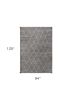 8' X 11' Grey Machine Woven Geometric Indoor Area Rug
