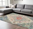 7' X 12' Red Medallion Handmade Area Rug