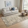 5' X 7'  Viscose Sand Or  Blue Area Rug
