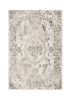 8' X 10' Grey Machine Woven Distressed Floral Traditional Indoor Area Rug