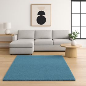 8' X 11' Highlighter Blue Indoor Shag Rug