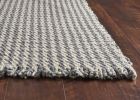 7' X 9' Gray and Ivory Wool Hand Woven Area Rug