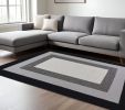 8' X 11'  Uv Treated Polypropylene Charcoal Area Rug