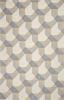 8' X 11' Ivory Grey Hand Tufted Geometric Chain Pattern Indoor Area Rug