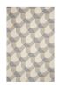 8' X 11' Ivory Grey Hand Tufted Geometric Chain Pattern Indoor Area Rug